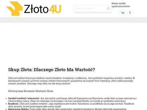 Zloto4u.pl - internetowy skup złota