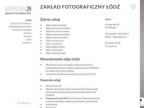 Wywoływanie zdjęć Łódź - kasprzaka29.pl