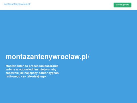 Montazantenywroclaw.pl remontaż