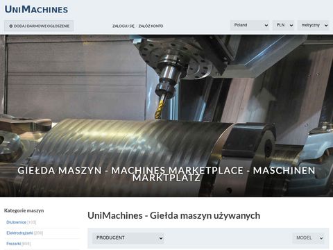 Giełda maszyn używanych - unimachines.pl