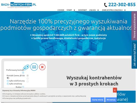 Baza-nowych-firm.pl - uzupełnianie baz danych