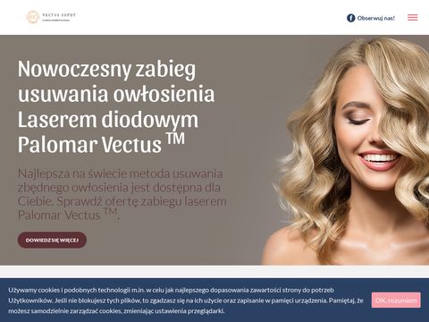 Vectussopot.pl usuwanie owłosienia laserem