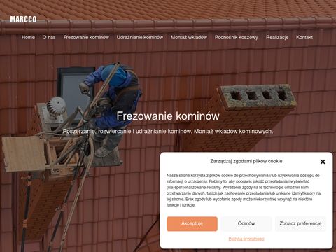 Frezujemykominy.pl naprawa, rozwiercanie kominów