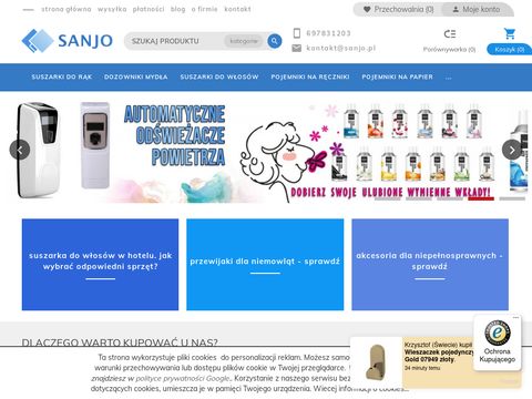 Sklep internetowy z wyposażeniem toalet - Sanjo.pl
