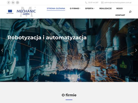 Mechanicsystem.com.pl - roboty spawalnicze