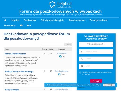 Forum.helpfind.pl uzyskanie odszkodowania