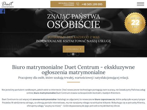 Duetcentrum.pl - ogłoszenia matrymonialne