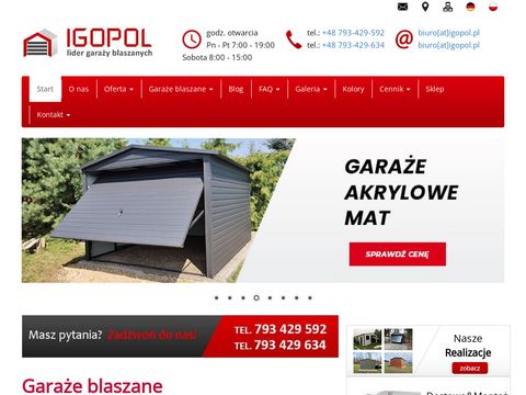 Garaż blaszany - igopol.pl