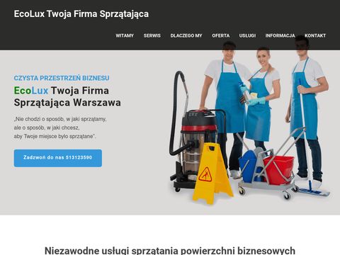 Mycie okien Warszawa - firma sprzątająca Ecolux