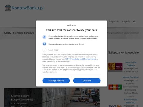 Kontawbanku.pl - ranking kont i lokat