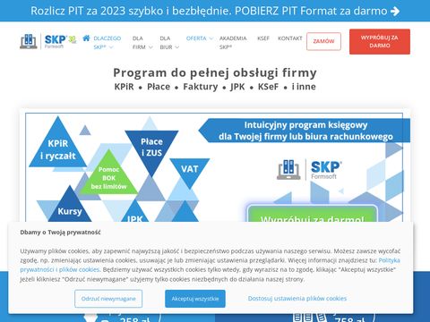 Sprawdzony KPiR program - SKP FORMAT