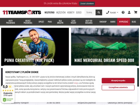11teamsports.pl - sprzęt sportowy i piłkarski