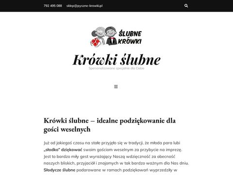 Cukierki ślubne - krowkislubne.pl