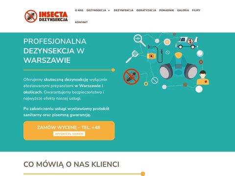 Insecta - zwalczanie pluskiew Warszawa