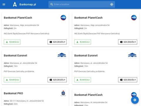 Bankomap.pl - lokalizator bankomatów