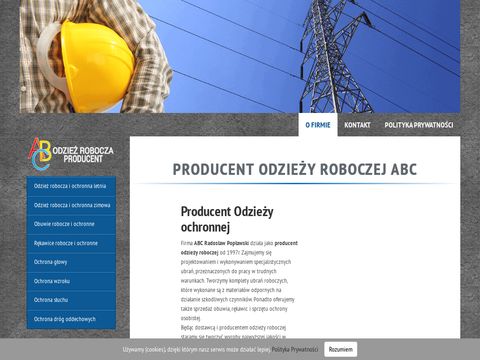 Abcrobocze.pl - producent odzieży roboczej